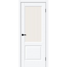 Дверь ПЭТ BRAVO Неоклассик-33 ДО White Silk