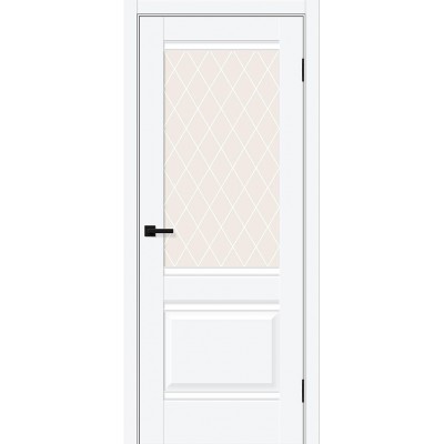 Дверь ПЭТ BRAVO Прима-3 ДО White Silk