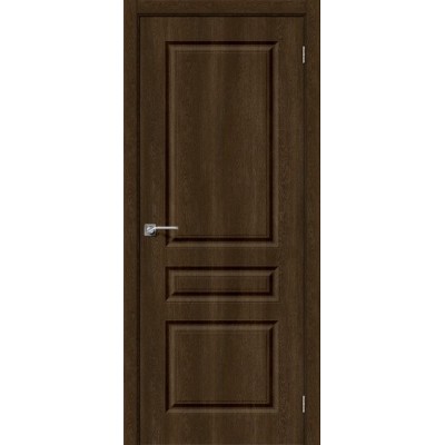 Дверь ПВХ BRAVO Скинни-14 Dark Barnwood