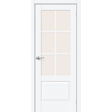 Дверь ПЭТ BRAVO Прима-13.0.1 ДО White Silk