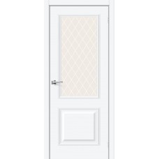 Дверь ПЭТ BRAVO Классик-13 ДО White Silk