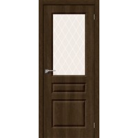 Дверь ПВХ BRAVO Скинни-15 ДО Dark Barnwood