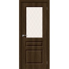 Дверь ПВХ BRAVO Скинни-15 ДО Dark Barnwood