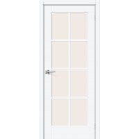 Дверь ПЭТ BRAVO Прима-11.1 ДО White Silk