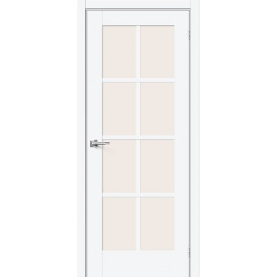 Дверь ПЭТ BRAVO Прима-11.1 ДО White Silk