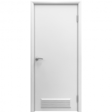 Влагостойкая дверь ПВХ Etadoor ДГ Белый с вентиляционной решеткой