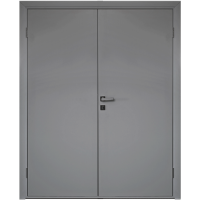 Влагостойкая дверь ПВХ Etadoor ДГ Серый RAL 7001 двустворчатая