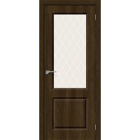 Дверь ПВХ BRAVO Скинни-13 ДО Dark Barnwood