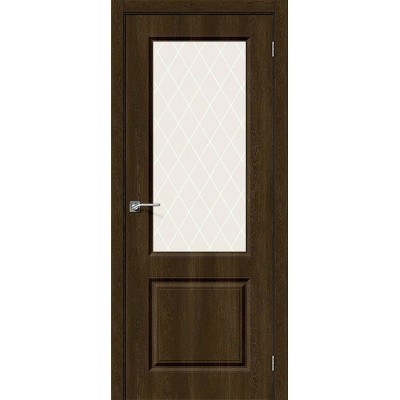 Дверь ПВХ BRAVO Скинни-13 ДО Dark Barnwood